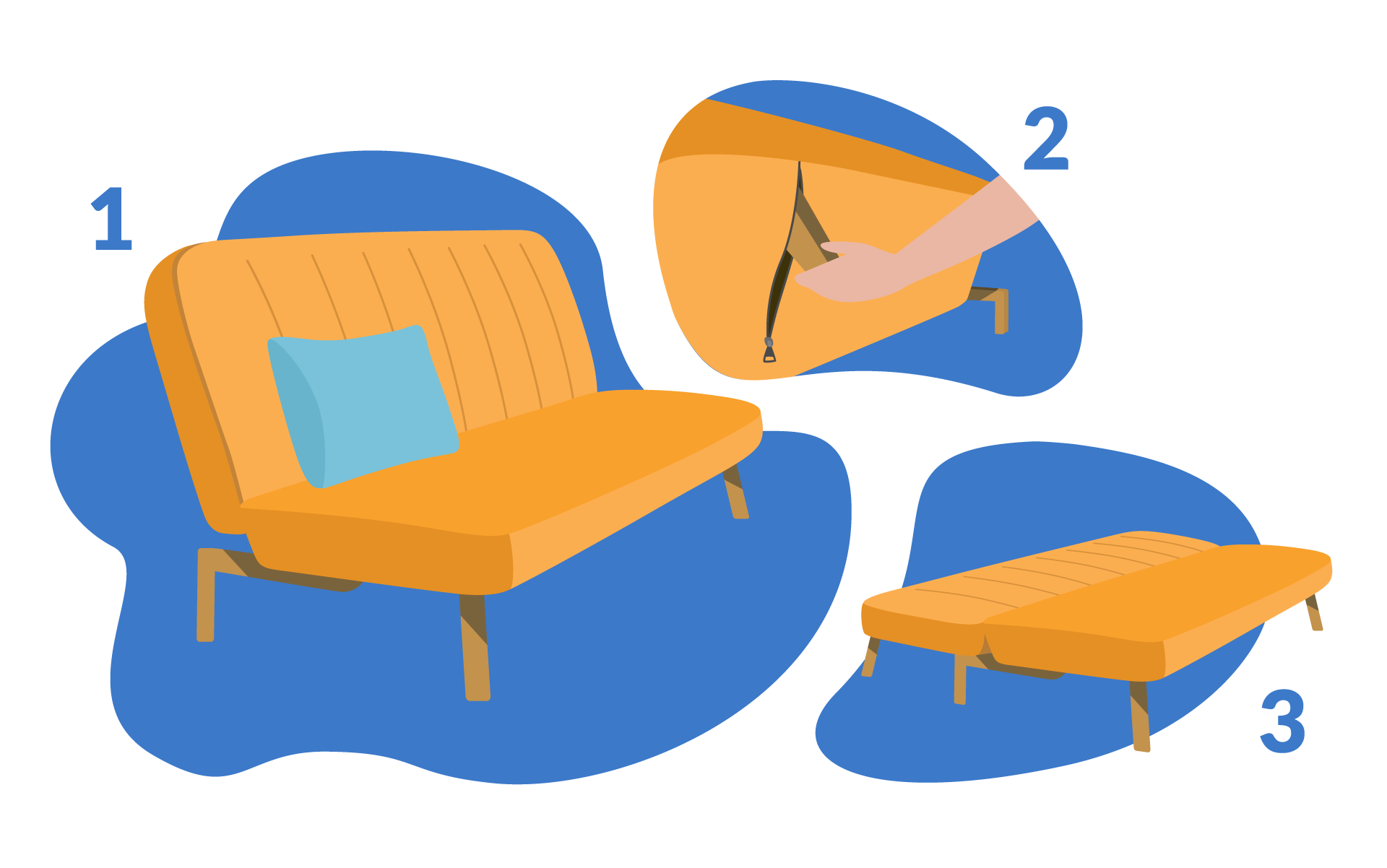 sillo cama dos piezas